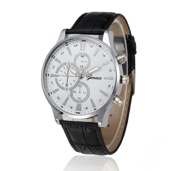 New Geneva Fadux Leather Watch - Freemart Online